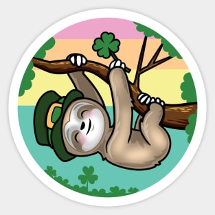 Cute Sloth St. Patrick’s Day Sticker